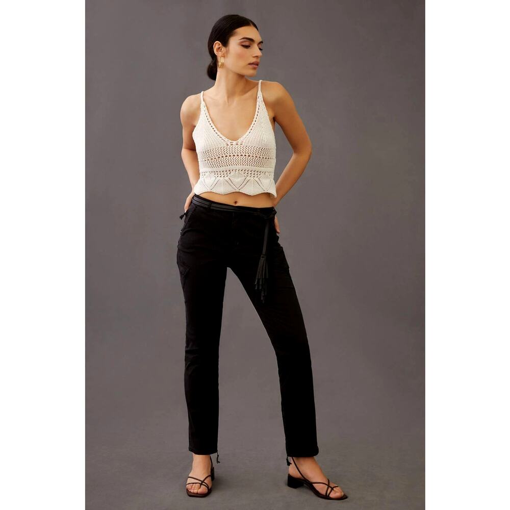 Anthropologie Pilcro Y2K Low-Rise Slim Black Pants - 26 Petite